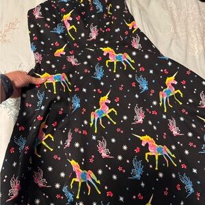 Colorful Unicorn and Fairy Print Dress with pockets!